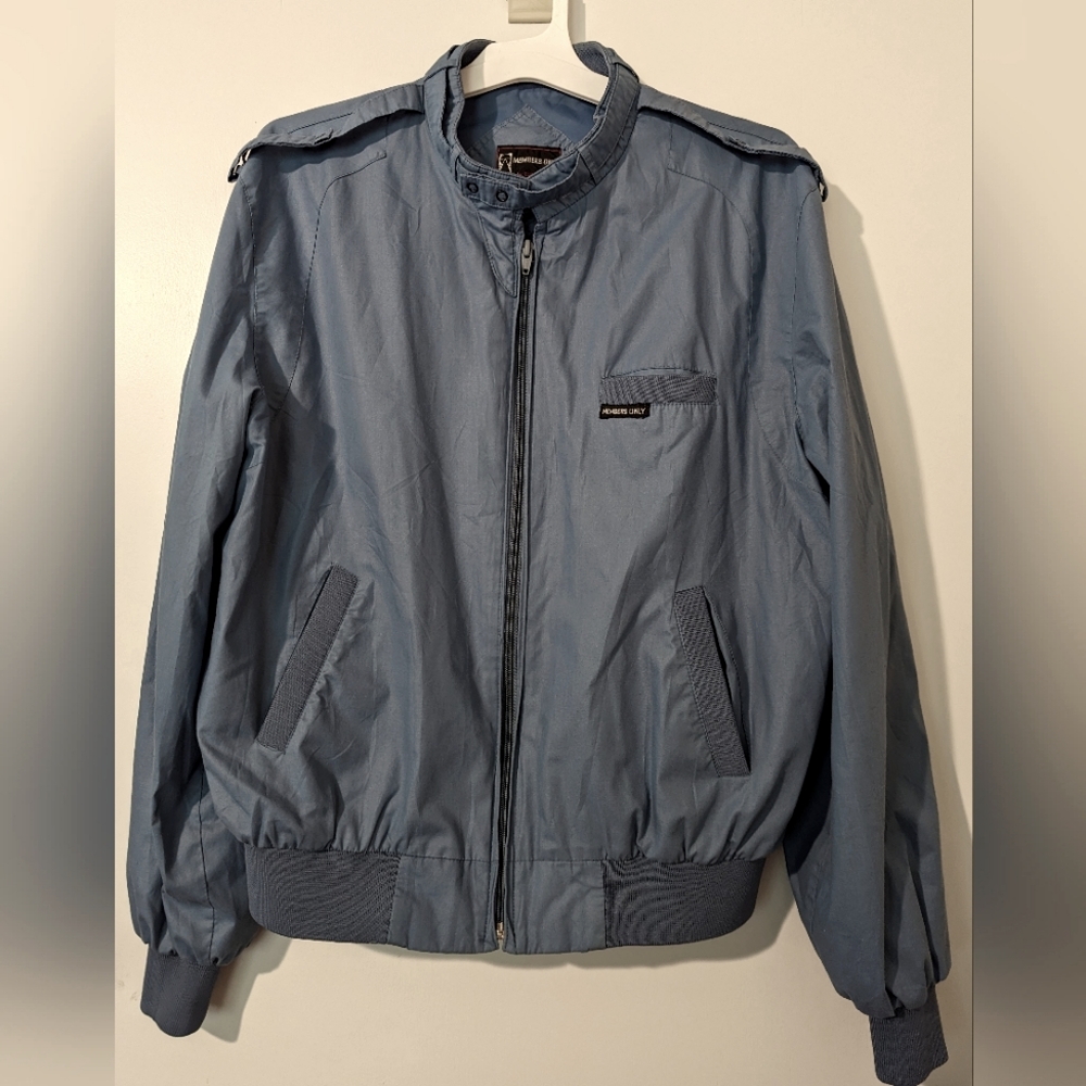 Members Only Vintage Light Blue Jacket by Europe Craft men’s size 46 XL